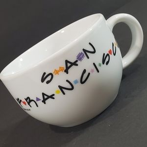 Vintage Snco FRIENDS TV Wide Mouth Coffee Tea Mug Cup Printed w/ San Francisco